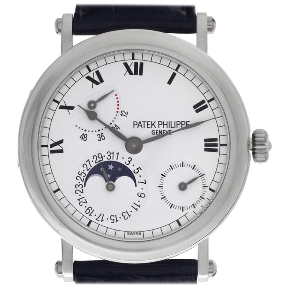 Patek Philippe Power Reserve 5054/P Platinum Moonphase Automatic 5054P at  1stDibs | patek philippe 5052 18k 750 original price, patek philippe 5052  18k 750 price, 5052 patek philippe