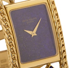 Patek Philippe Rare Cocktail Dress Watch Vintage Lapis Lazuli Set 4241