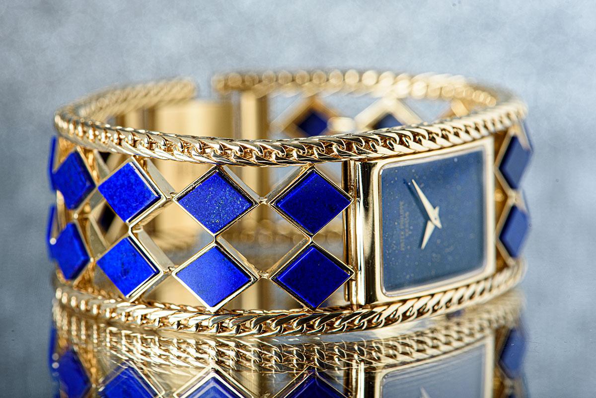 Patek Philippe Rare Cocktail Dress Watch Vintage Lapis Lazuli Set 4241 2