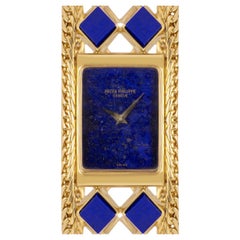 Patek Philippe Rare Cocktail Dress Watch Vintage Lapis Lazuli Set 4241