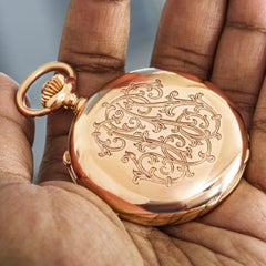 Patek Philippe Rare Full Hunter Pocket Watch Split Seconds Chronograph Rose Gold