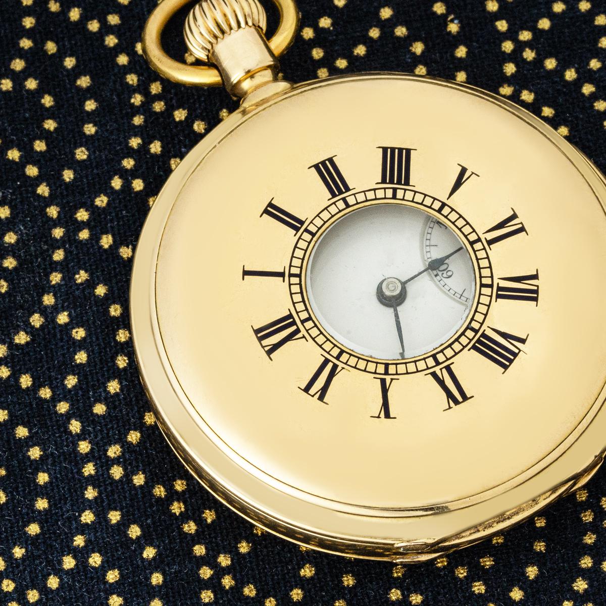 Patek Philippe Rare Gold Quarter Repeater Half Hunter Pocket Watch C1880s For Sale 5