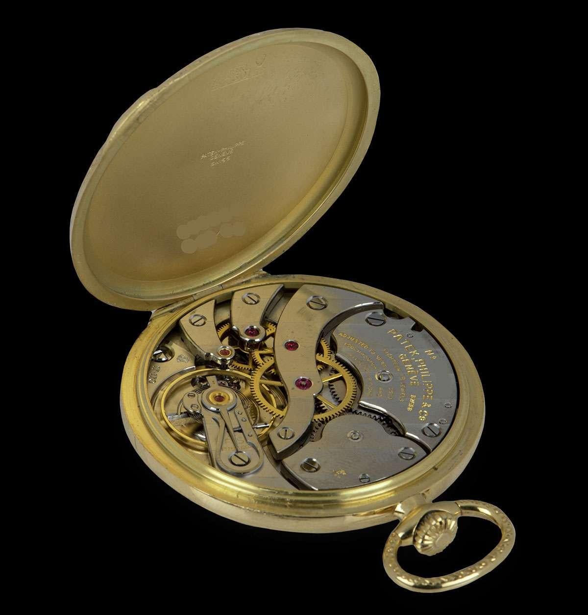 Men's Patek Philippe Rare Open Face Pocket Watch Vintage White Lacquered Dial 652/22