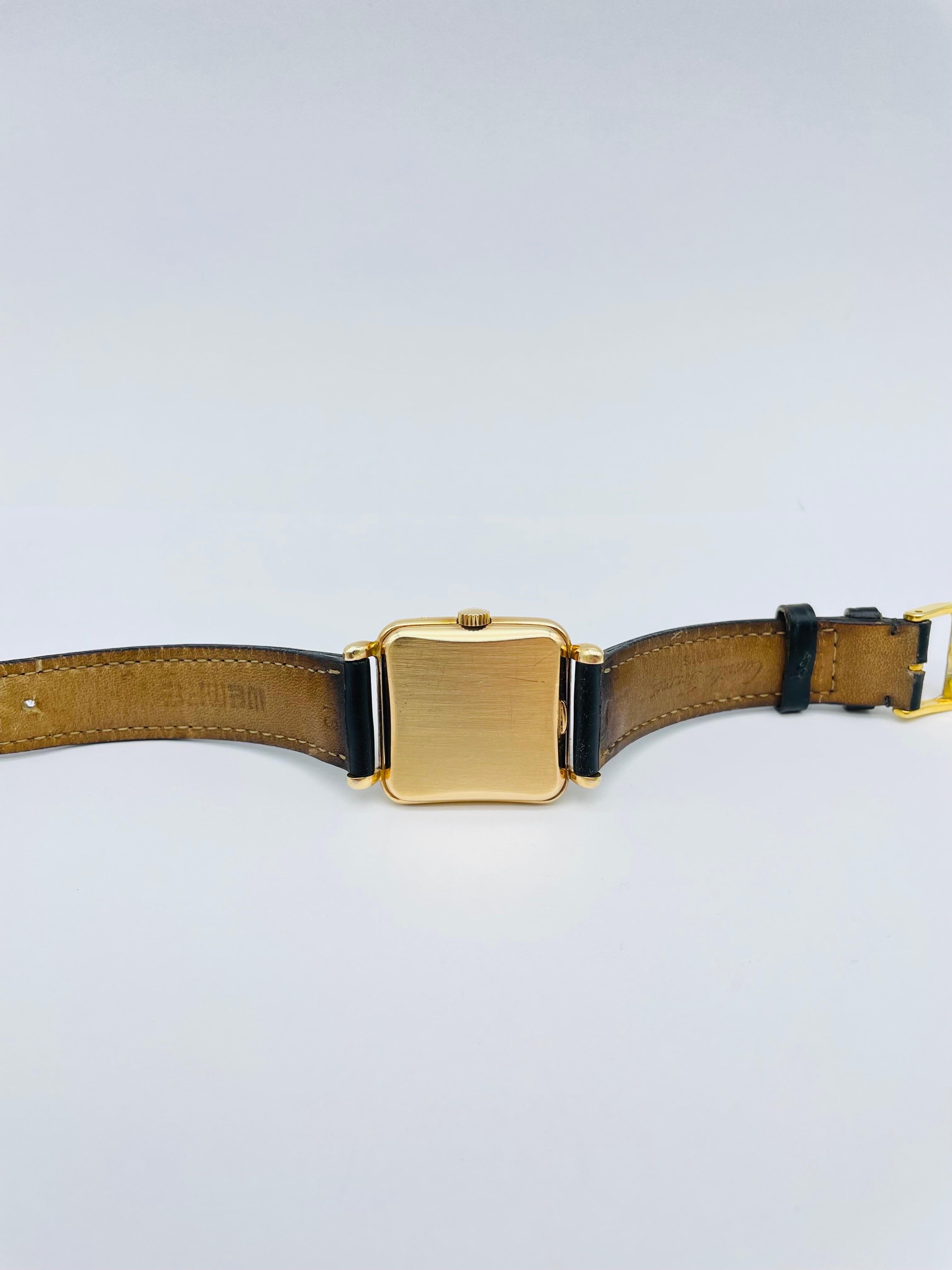 Patek Philippe coussin rectangulaire en or jaune 18 carats des années 1950, réf. 2492 en vente 8