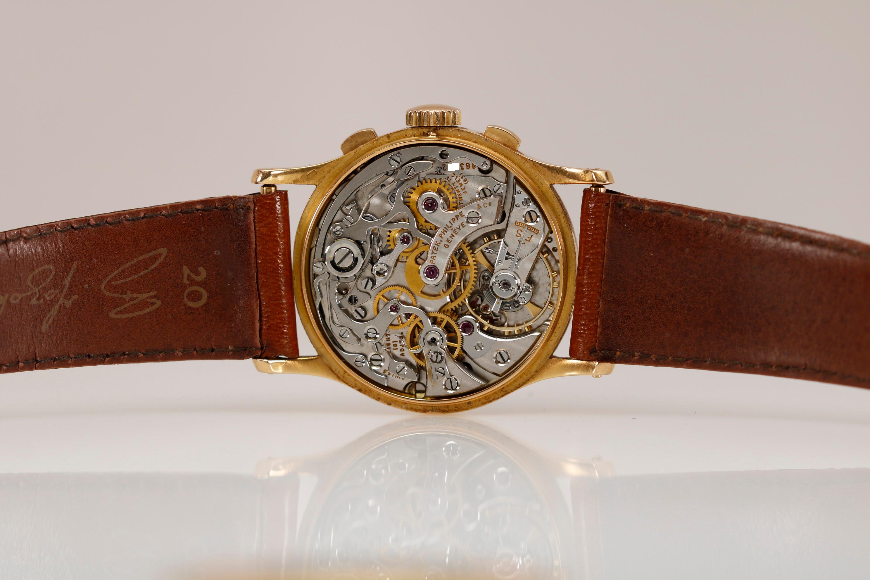 Patek Philippe Ref. 130 Pink Gold Chronograph with Archive, circa 1945 5