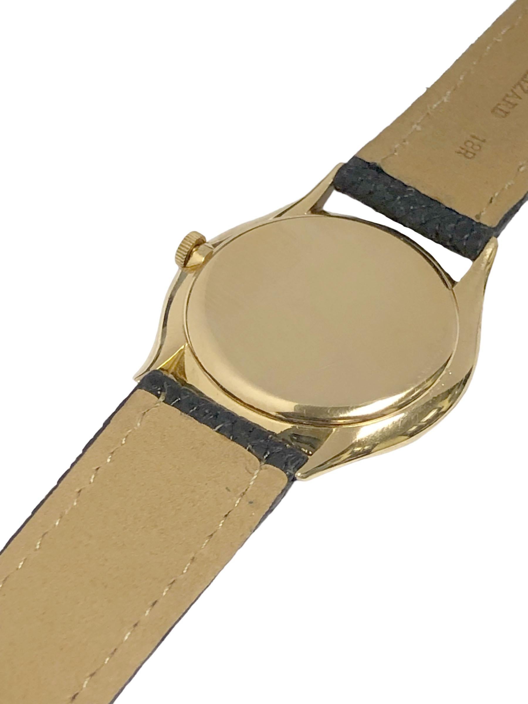 Patek Philippe Ref 2589 Vintage Gelbgold Mechanische Armbanduhr im Zustand „Hervorragend“ in Chicago, IL