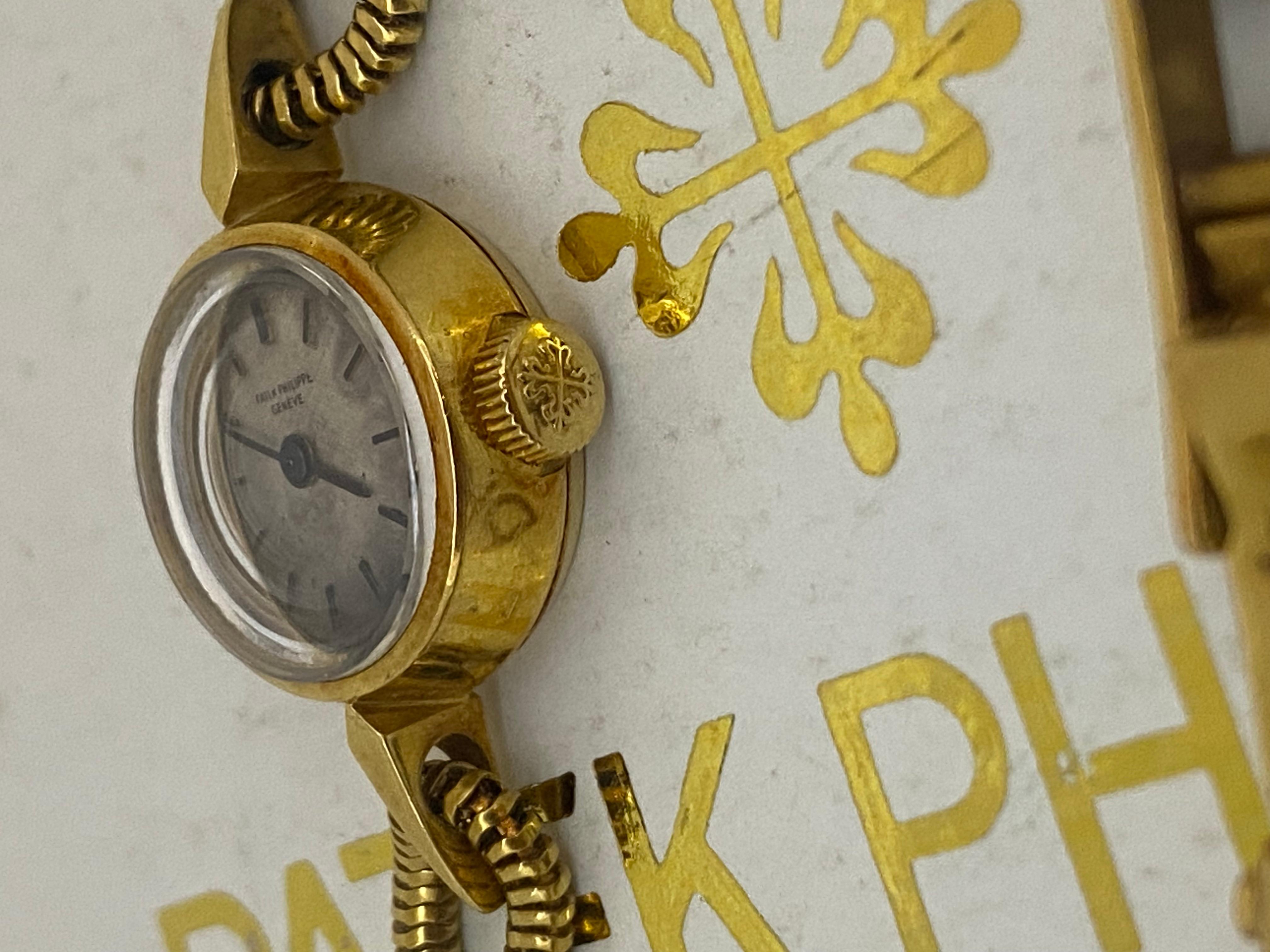 Patek Philippe ref 3306 18K Gold Cocktail Ladies' Watch in Original Box, c1962. For Sale 2