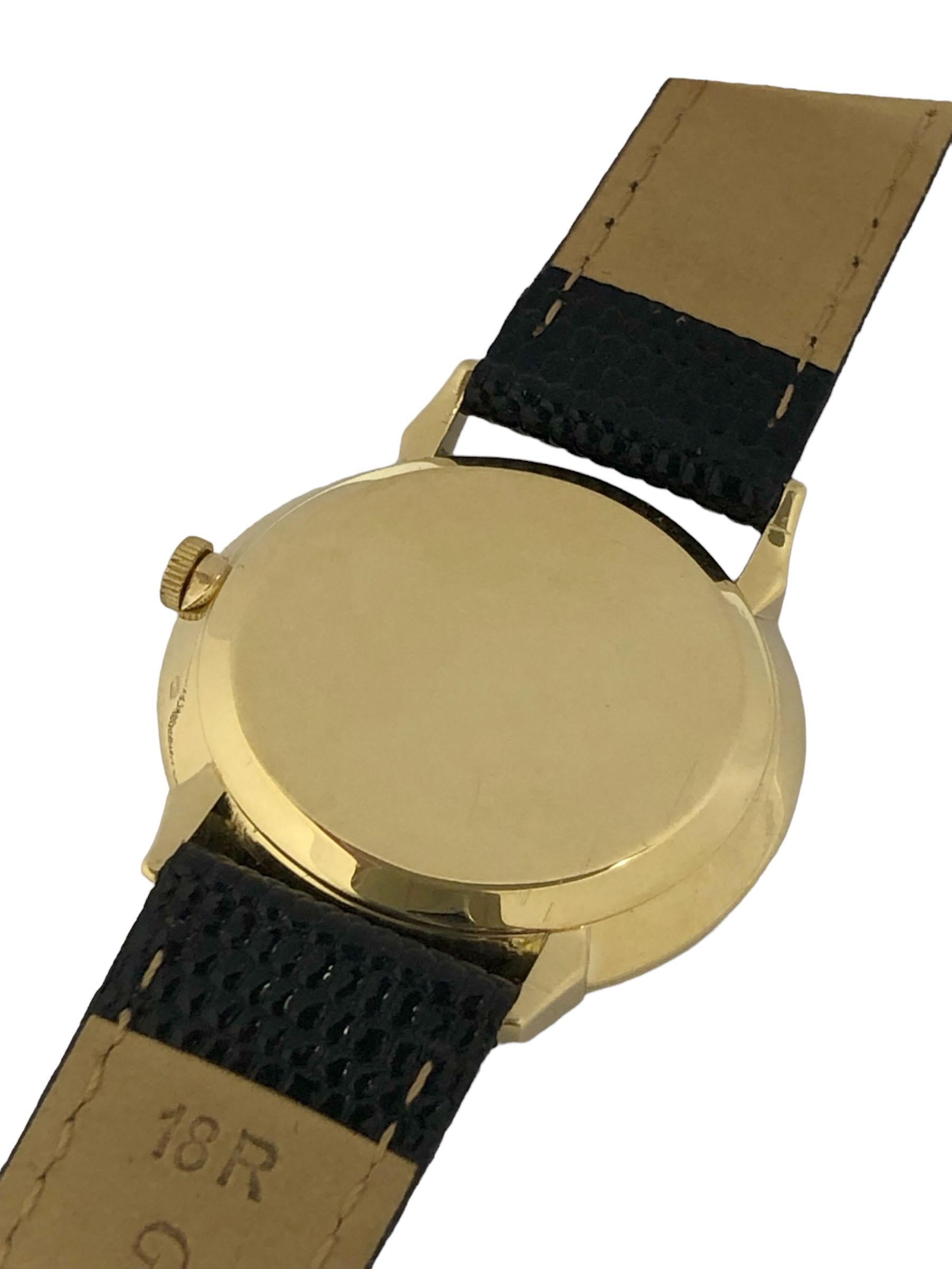 Patek Philippe Ref 3420 Yellow Gold Mechanical Gents Wrist Watch  In Excellent Condition For Sale In Chicago, IL