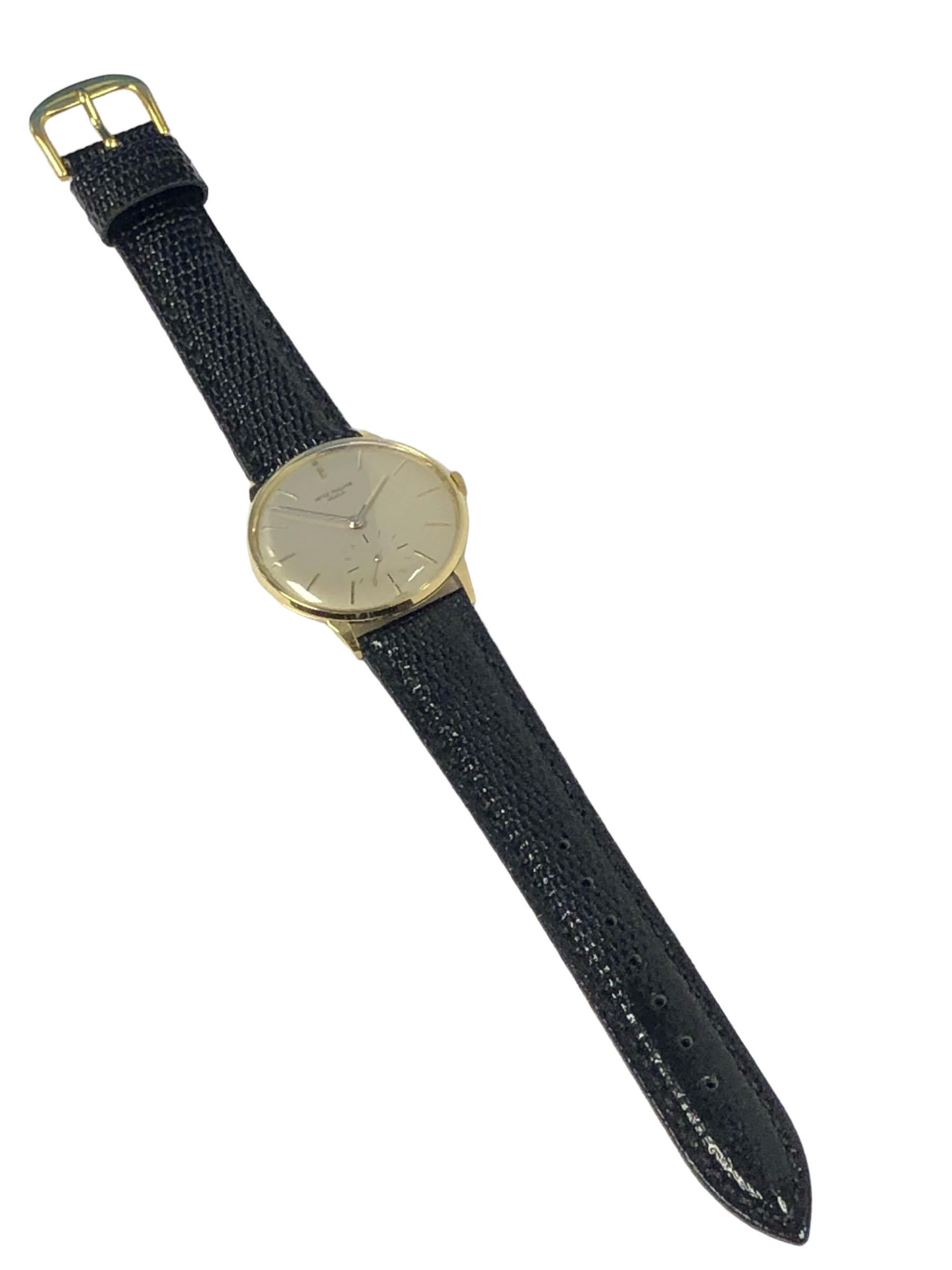 Women's or Men's Patek Philippe Ref 3420 Yellow Gold Mechanical Gents Wrist Watch  For Sale