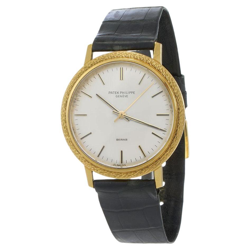 Patek Philippe Ref. 3569 18KT Yellow Gold Calatrava Automatic Double Signed Dial For Sale