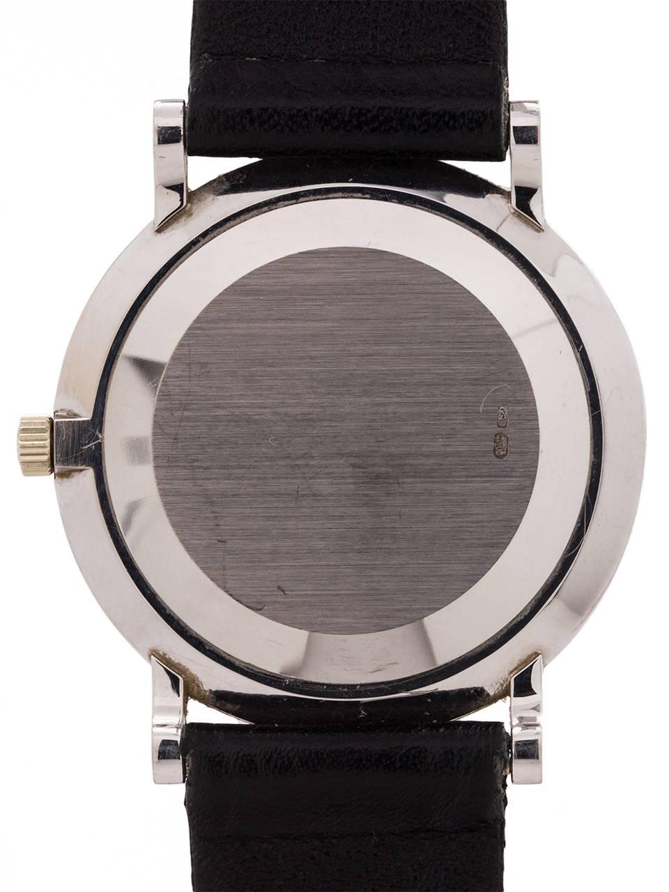 Men's Patek Philippe Ref 3919G Hobnail Bezel White Gold Wristwatch, circa 1990s