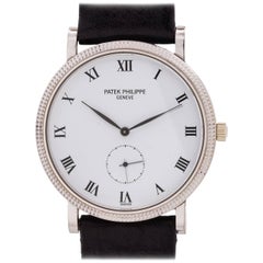 Patek Philippe Ref 3919G Hobnail Bezel White Gold Wristwatch, circa 1990s