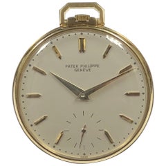 Retro Patek Philippe Ref 600 Yellow Gold Mechanical Pocket Watch