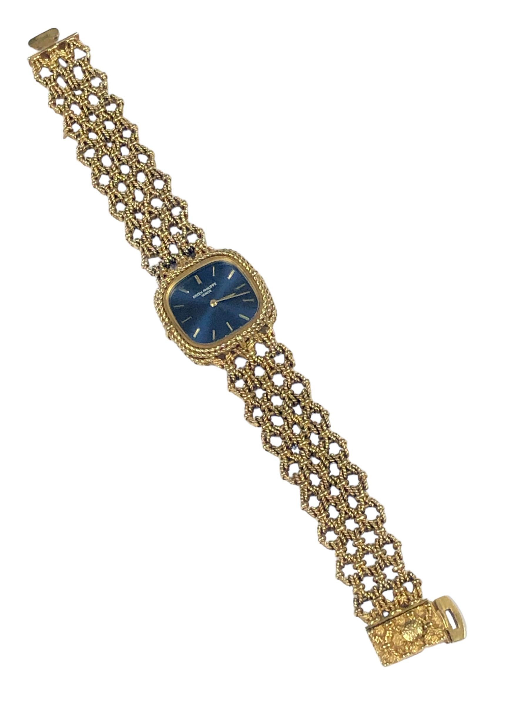 Patek Philippe Ref  4265 Yellow Gold Ladies Bracelet Wrist Watch For Sale 1