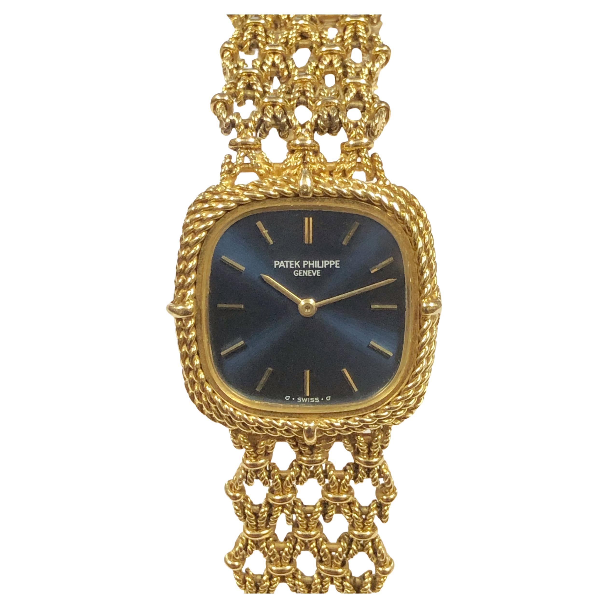 Patek Philippe Ref  4265 Yellow Gold Ladies Bracelet Wrist Watch For Sale