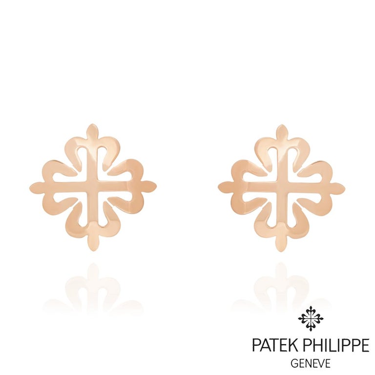 Patek Philippe Rose Gold Calatrava Cross Cufflinks For Sale 1