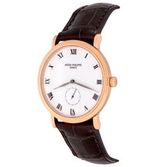 Patek Philippe Rose Gold Calatrava Manual Wind Wristwatch