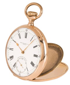 Patek Philippe Rose Gold Gondolo Keyless Lever Open Face Pocket Watch C1910