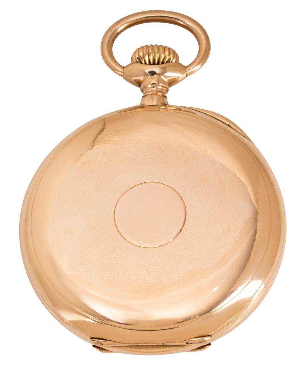 Men's Patek Philippe Rose Gold Gondolo Keyless Lever Open Face Pocket Watch C1910