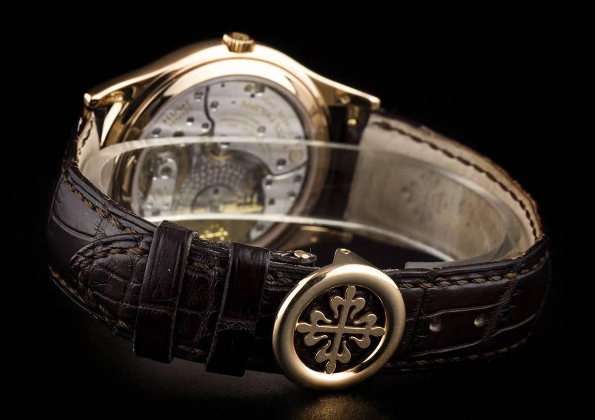 Patek Philippe Rose Gold Perpetual Calendar Ultra Thin Automatic Wristwatch 1