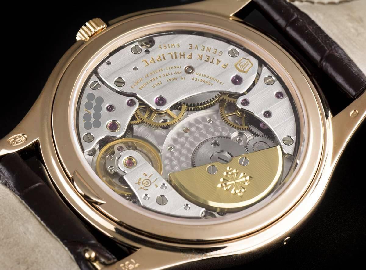 Patek Philippe Rose Gold Perpetual Calendar Ultra Thin Automatic Wristwatch 2