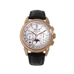 Patek Philippe Rose Gold Perpetual Chronograph manual wristwatch