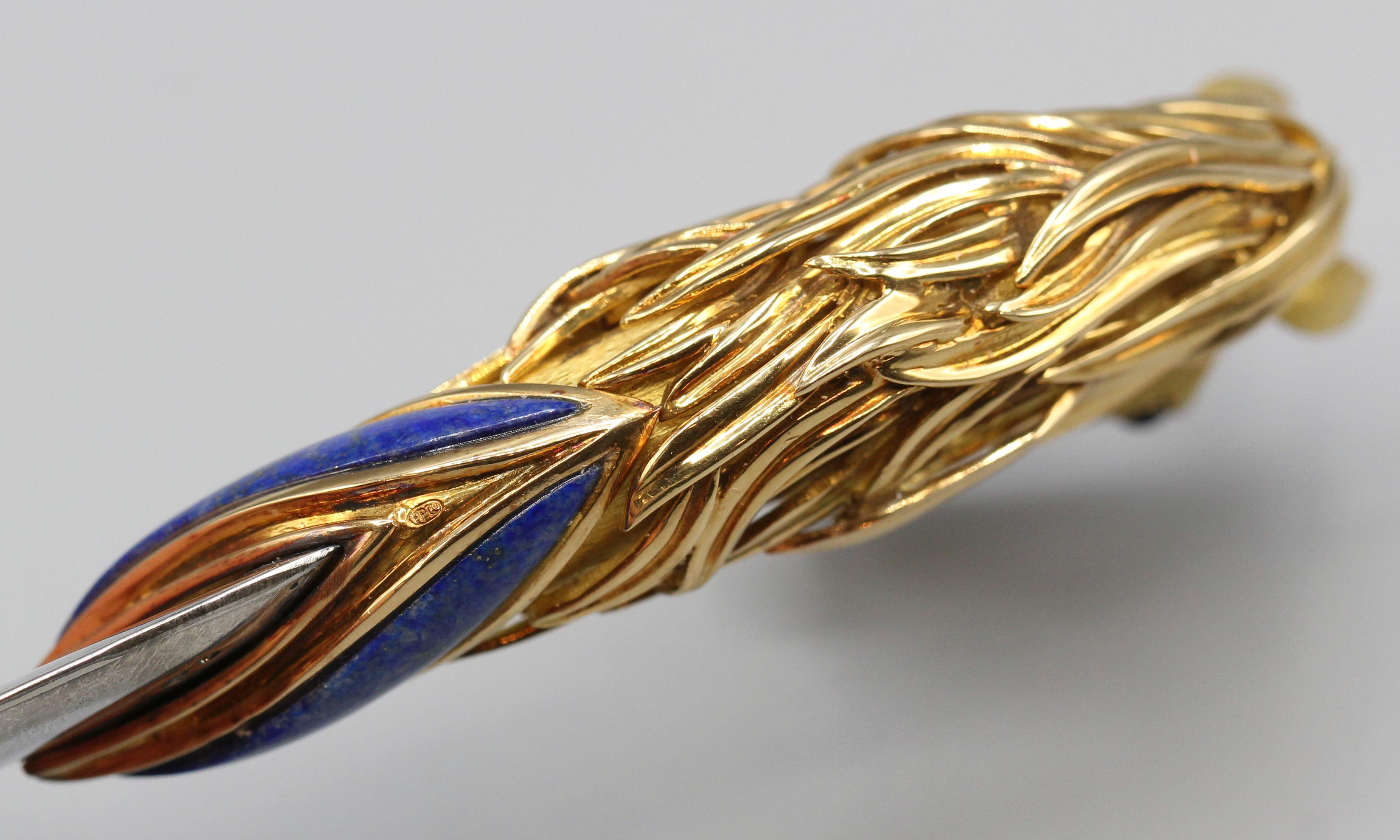 Patek Philippe Sapphire Lapis 18 Karat Gold Horse Head Letter Opener In Good Condition In New York, NY