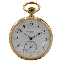 Patek Philippe Savonnette Pocket Watch Triple Signed 18 Karat Yellow Gold 1891
