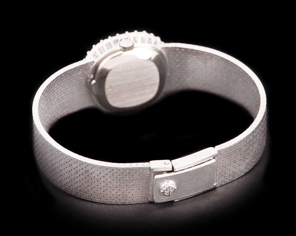 Patek Philippe Silver Dial Diamond Set 3395/1 White Gold Cocktail Wristwatch 1