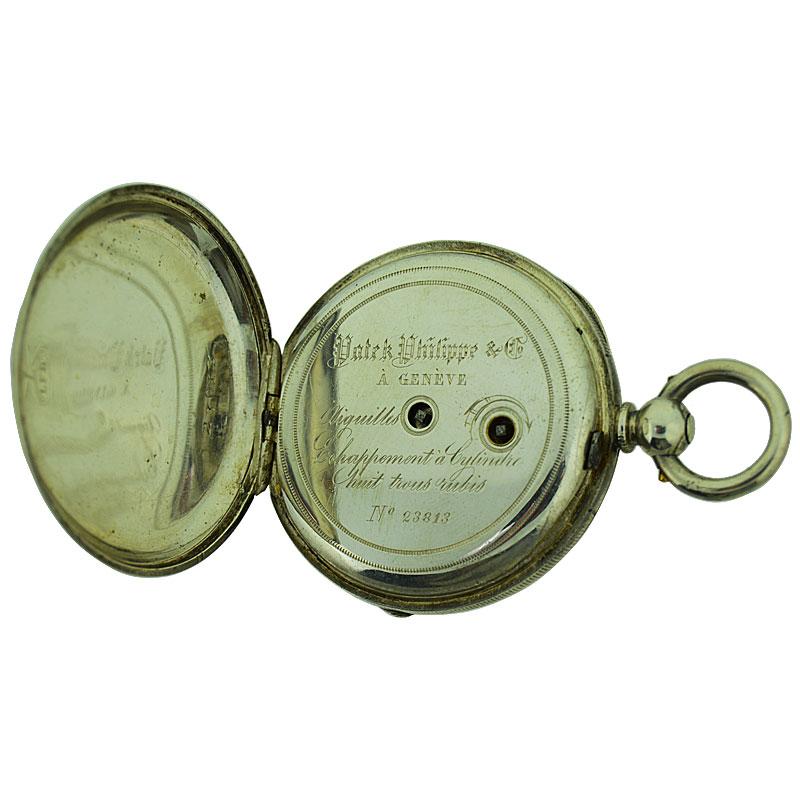 Patek Philippe Silver Pendant Watch circa 1860s with Patek Archival Document 4