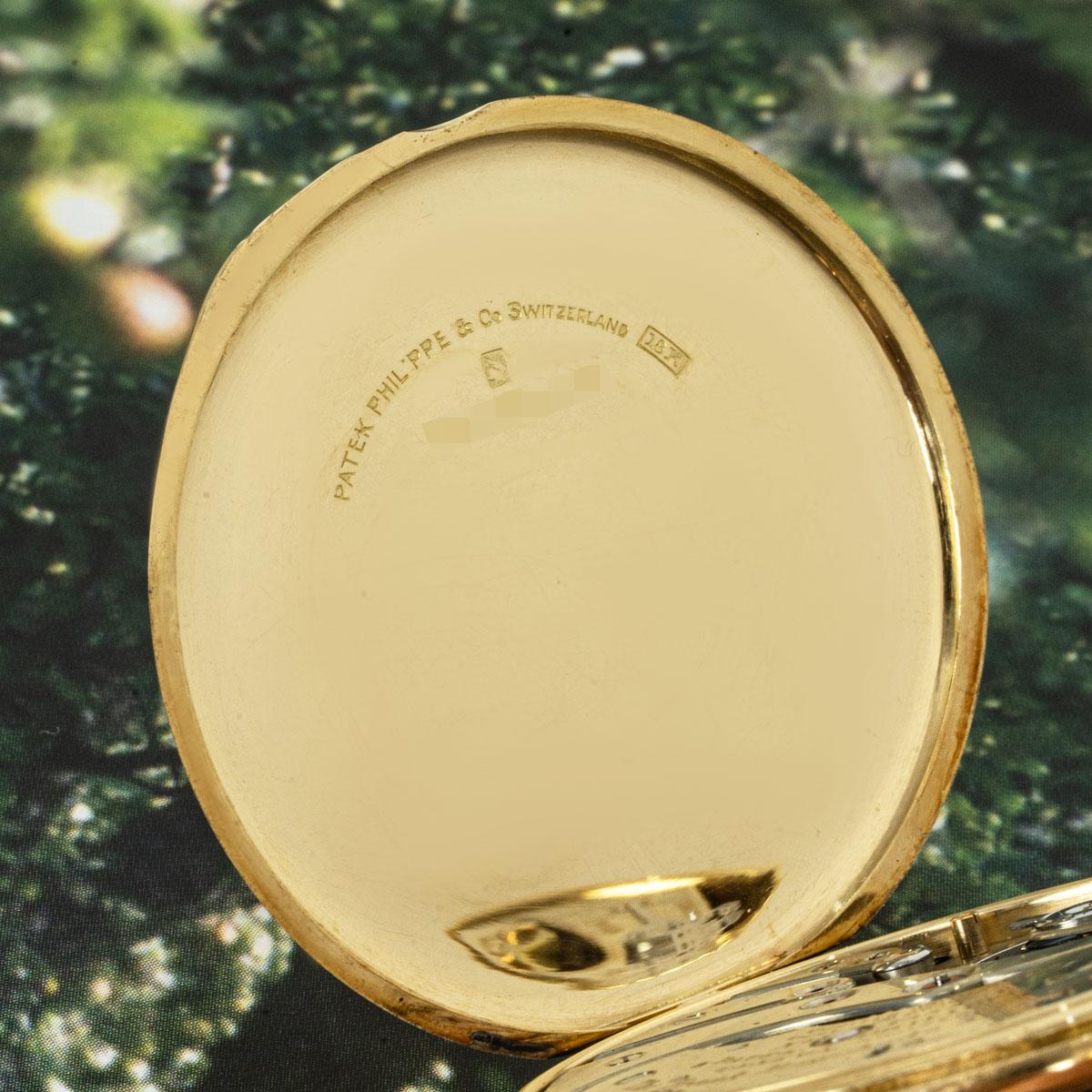 Patek Philippe Slim Yellow Gold Open Face Pocket Watch C1916 In Good Condition In London, GB