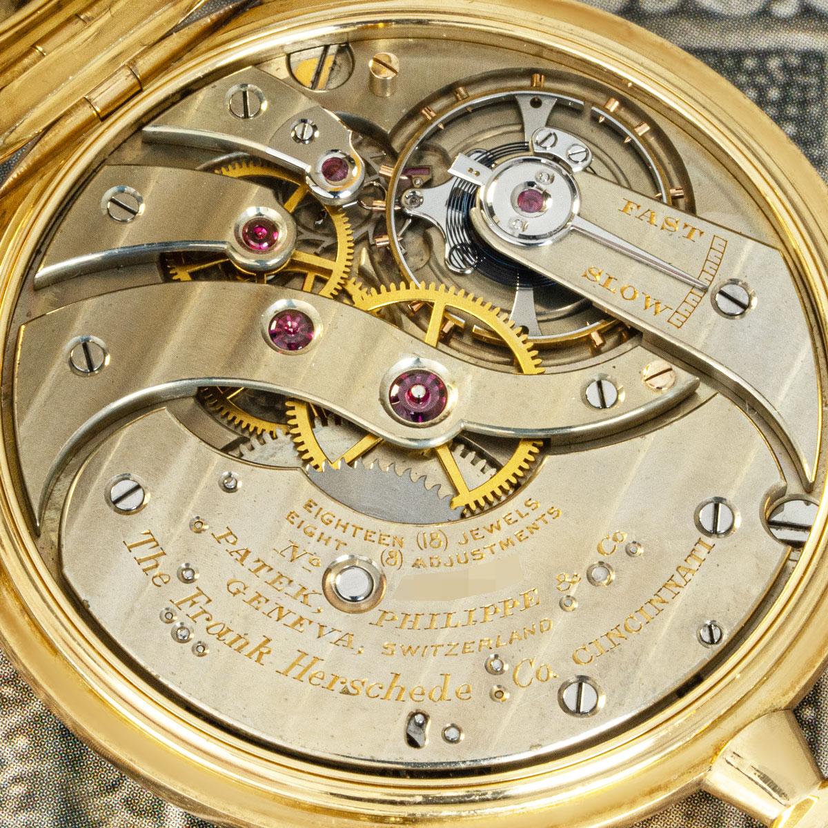 Men's Patek Philippe Slim Yellow Gold Open Face Pocket Watch C1916