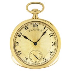Patek Philippe Slim Yellow Gold Open Face Pocket Watch C1916