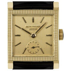 Patek Philippe Square Vintage Clous De Paris Champagne Dial Manual Wind Watch