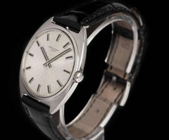 Patek Philippe Stainless Steel Tonneau Calatrava Logo Dial Manual Wristwatch