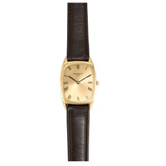 Patek Philippe Tank Black Roman Dial Watch in 18K Yellow Gold, 1970s