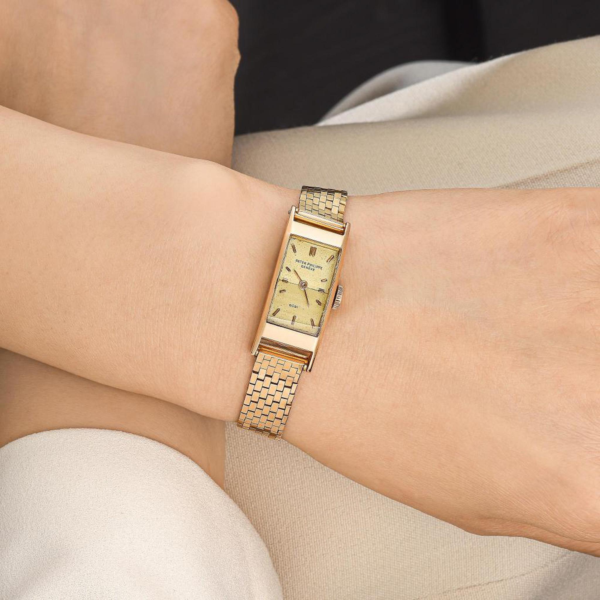 Patek Philippe Tegolino Manual Wind 18K Gold Gubelin Watch im Angebot 6