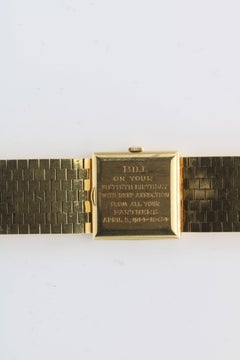 Patek Philippe Tiffany & Co. Yellow Gold Gondolo Engraved mechanical Wristwatch