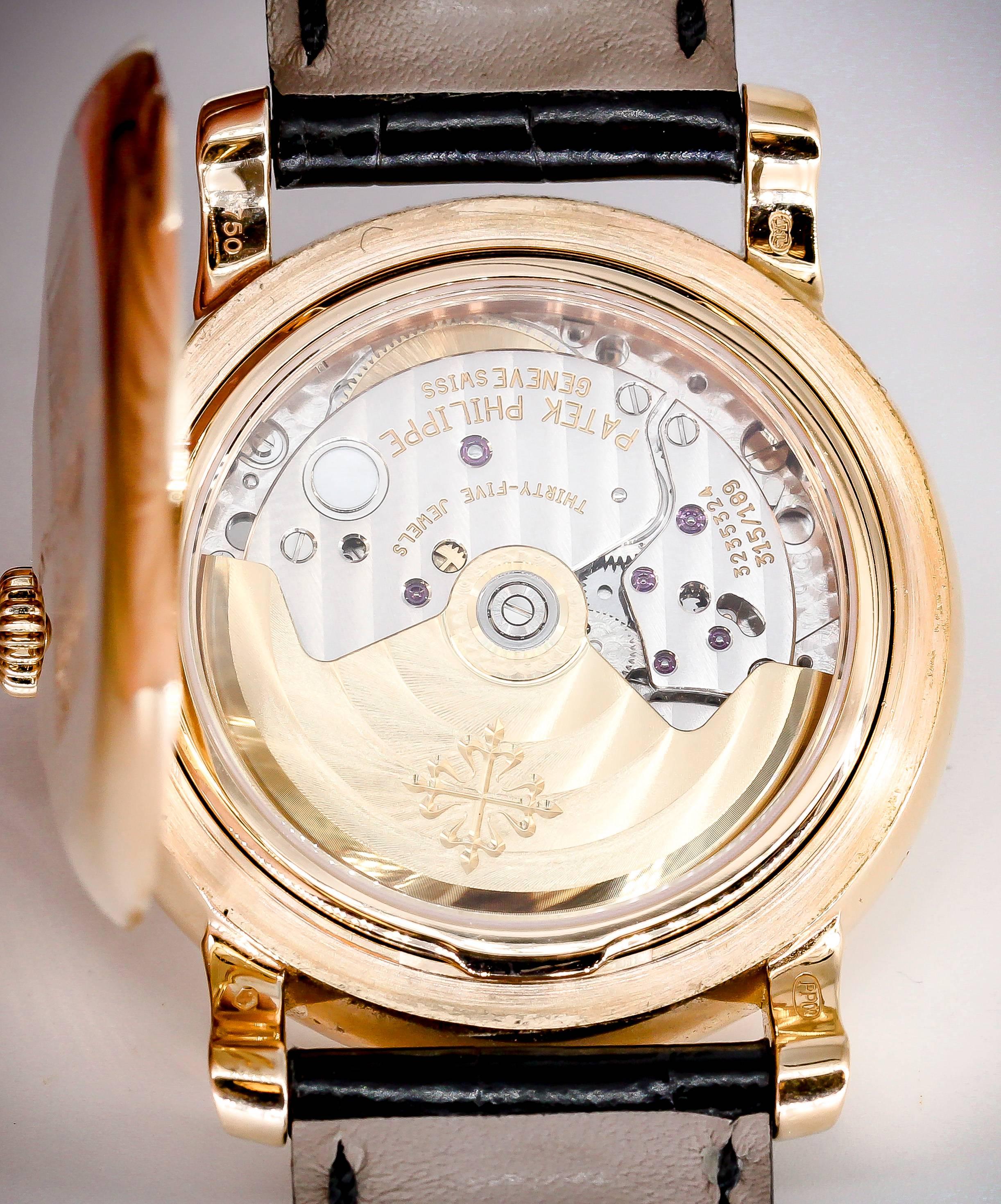 Men's Patek Philippe Tiffany & Co. Rose Gold T150 Moonphase Automatic Wristwatch