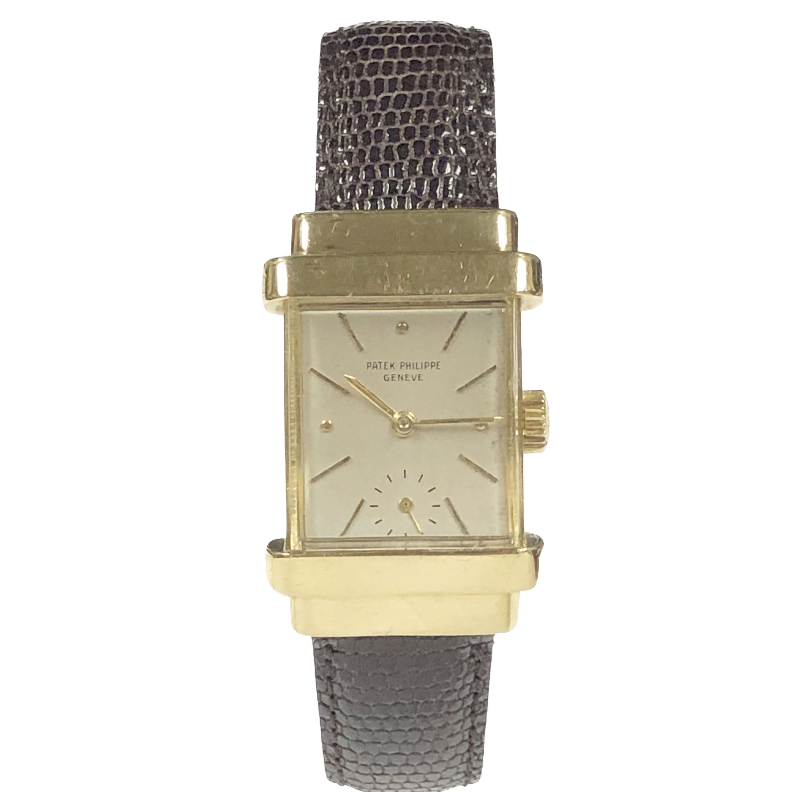 Patek Philippe "Top Hat" Refre 1450 Yellow Gold Wrist Watch