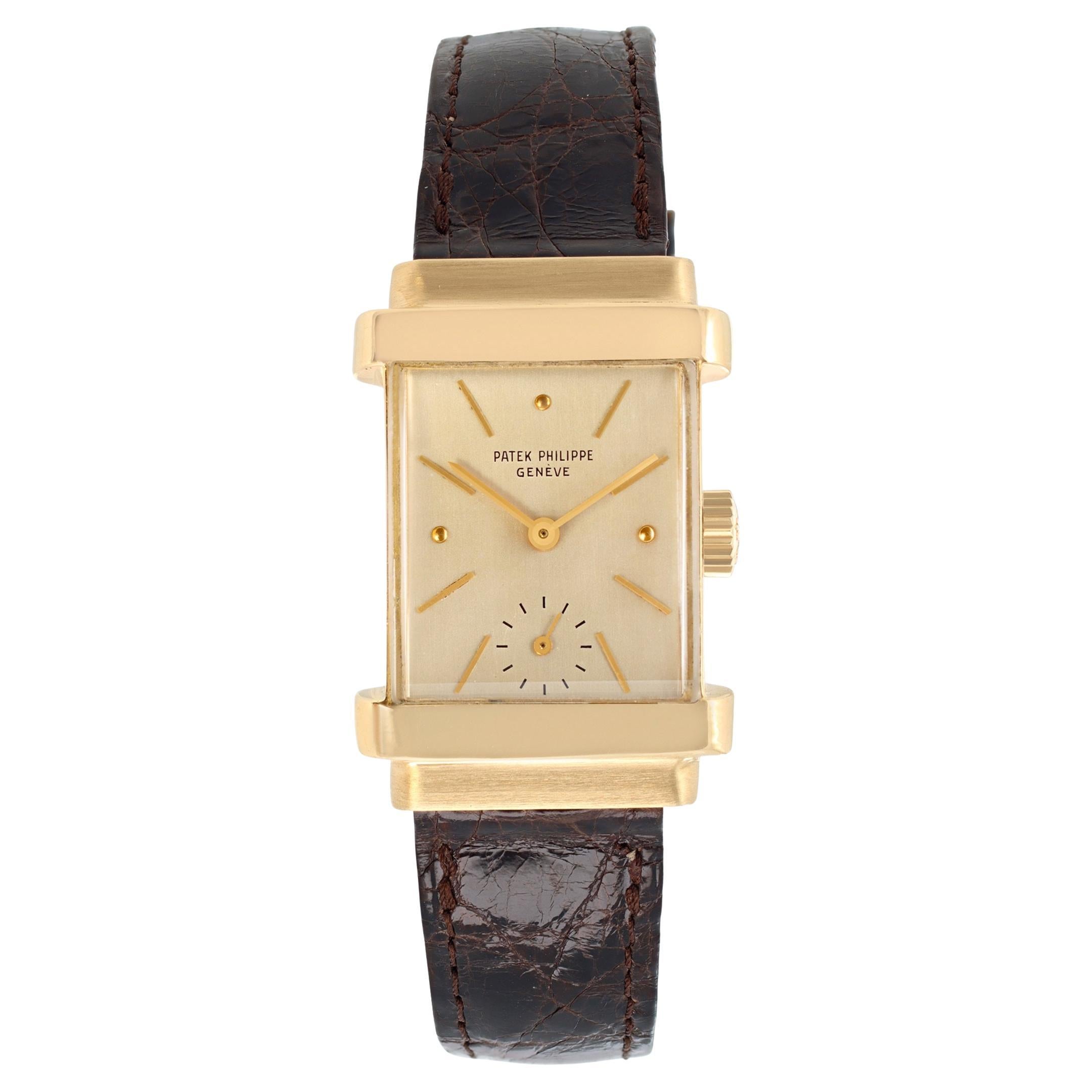 Patek Philippe Top Hat Yellow Gold Manual Wind Wristwatch Ref 1450