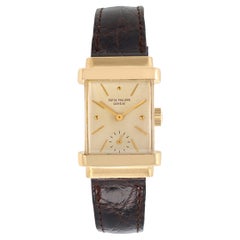 Vintage Patek Philippe Top Hat Yellow Gold Manual Wind Wristwatch Ref 1450