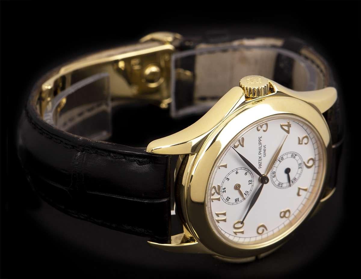 Patek Philippe Travel Time Gold White Dial 5134J-001 Manual Wind Watch 1