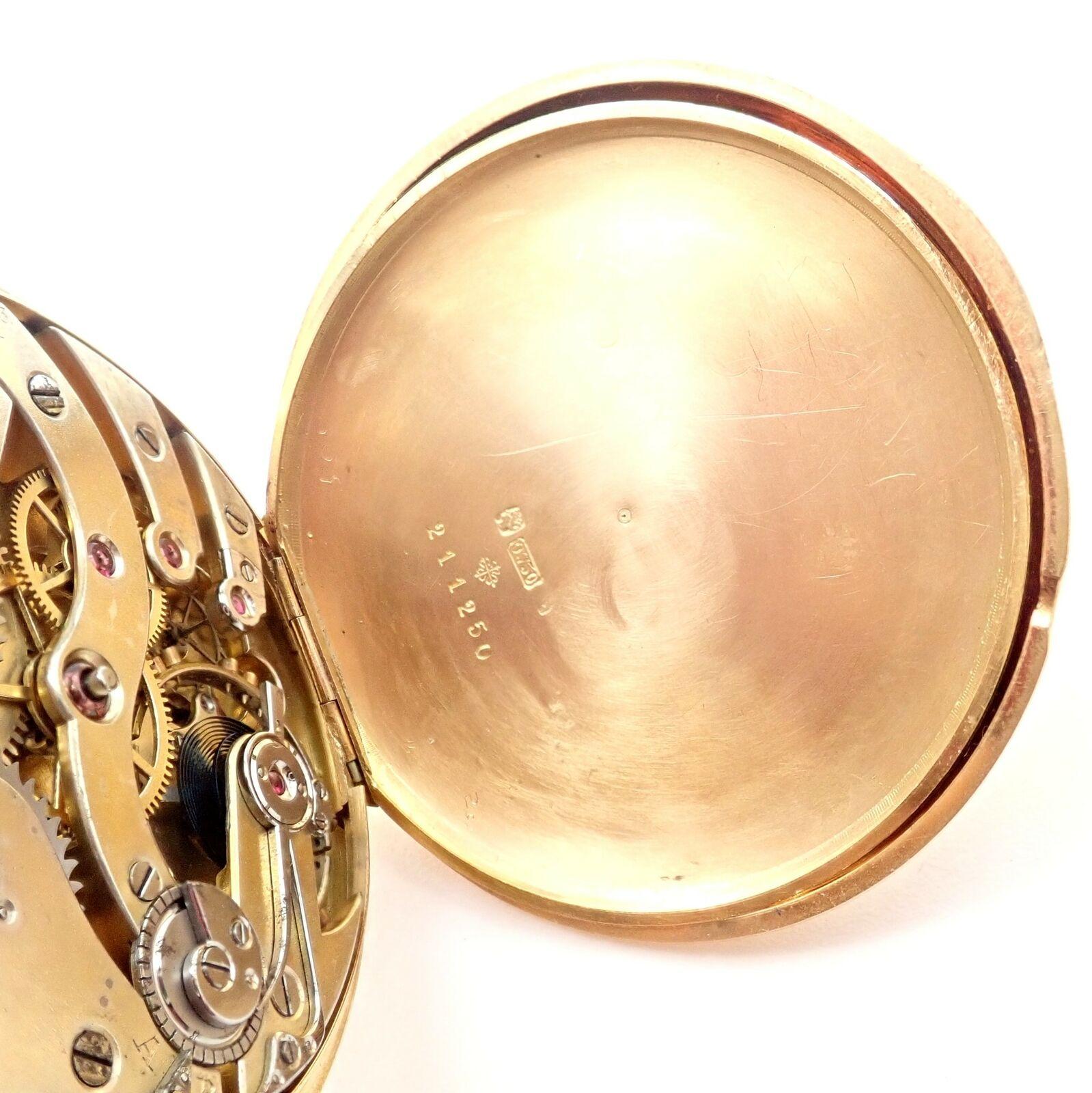 Patek Philippe Triple Signed Yellow Gold Pocket Watch, 1890 For Sale 3