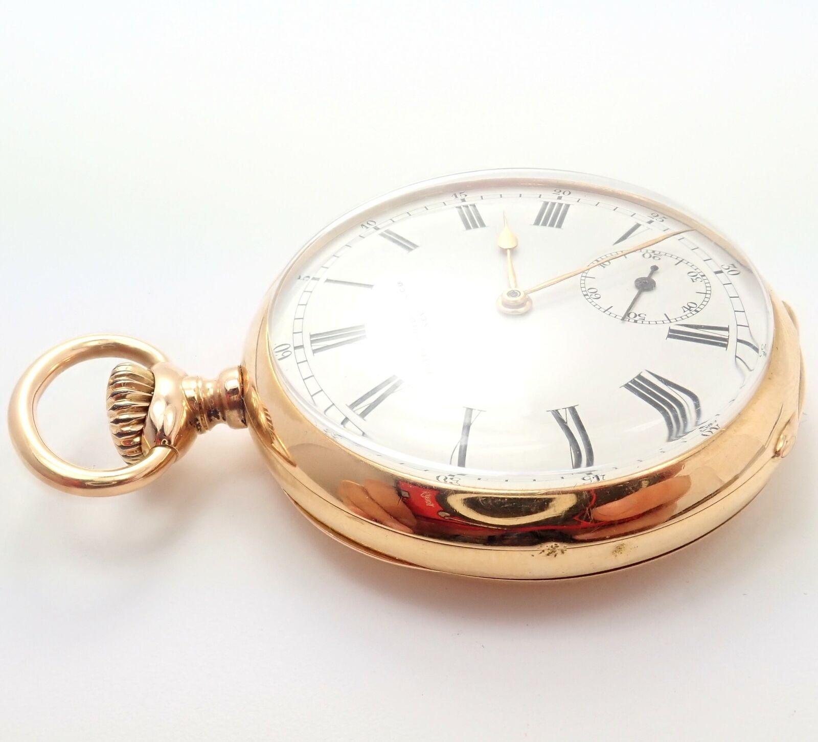 Patek Philippe Montre de poche en or jaune à trois anneaux, signée, 1890 Excellent état - En vente à Holland, PA