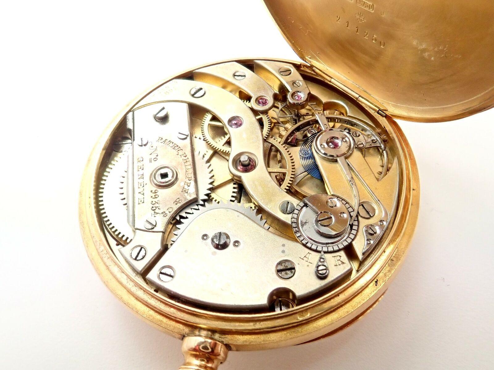 Patek Philippe Triple Signed Yellow Gold Pocket Watch, 1890 For Sale 2