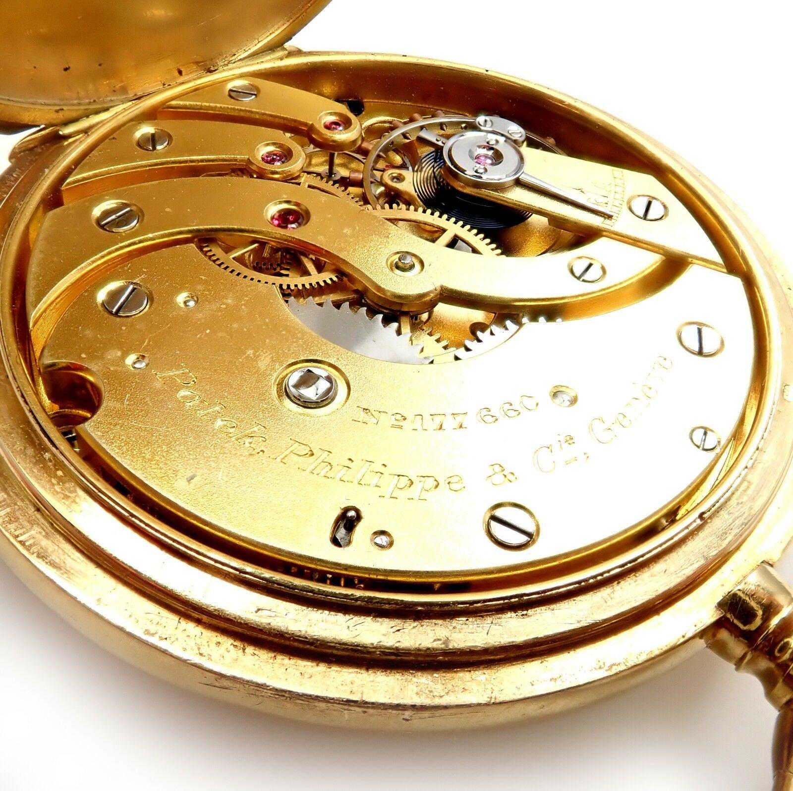 Women's or Men's Patek Philippe Triple Signed Yellow Gold Pocket Watch 1915
