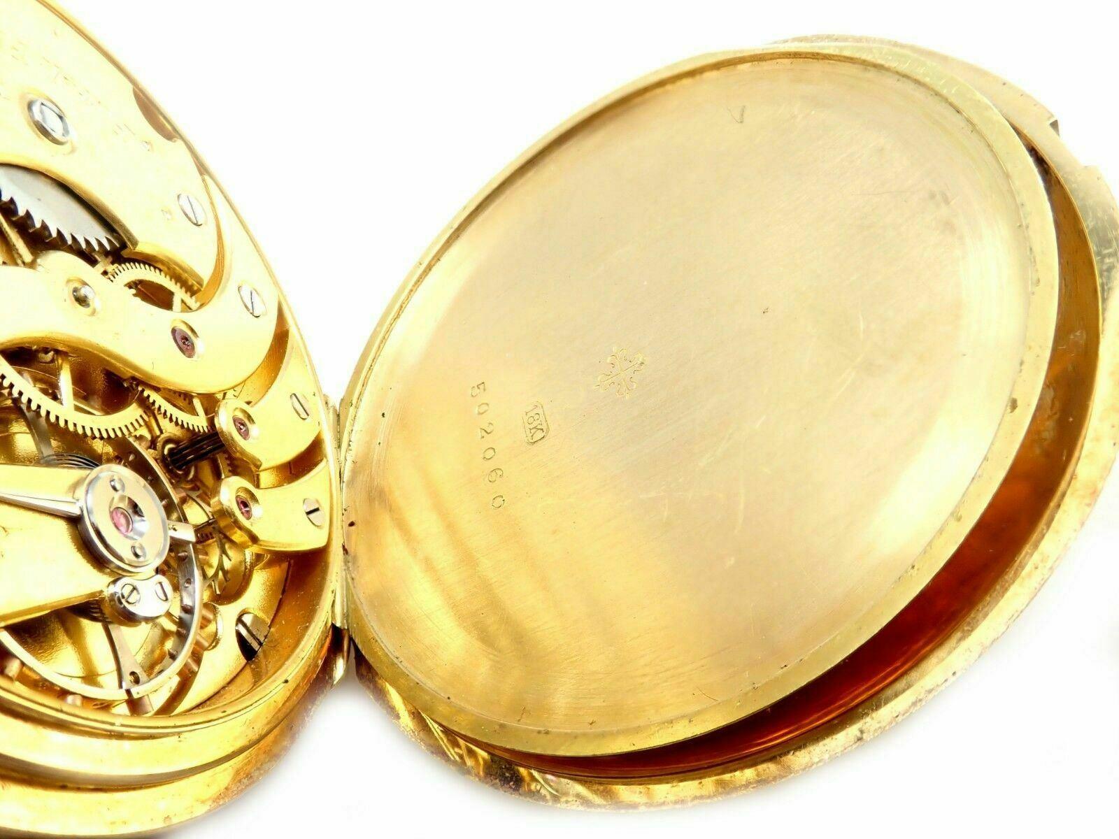 Women's or Men's Patek Philippe Triple Signed Yellow Gold Pocket Watch 1915