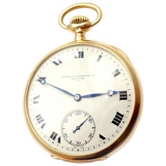 Patek Philippe Dreifach signiert Gelbgold Taschenuhr 1915