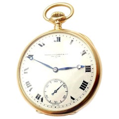 Patek Philippe Dreifach signiert Gelbgold Taschenuhr 1915